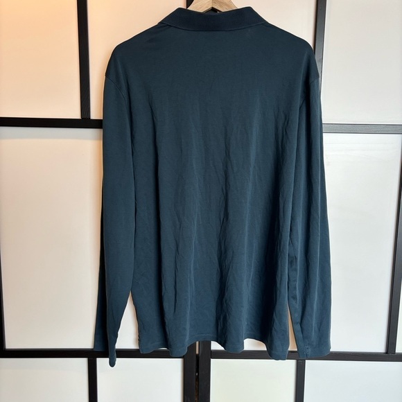 ROBERT BARAKETT THE BARAKETT LONG-SLEEVE POLO-night Teal. Size XXL - Picture 4 of 15